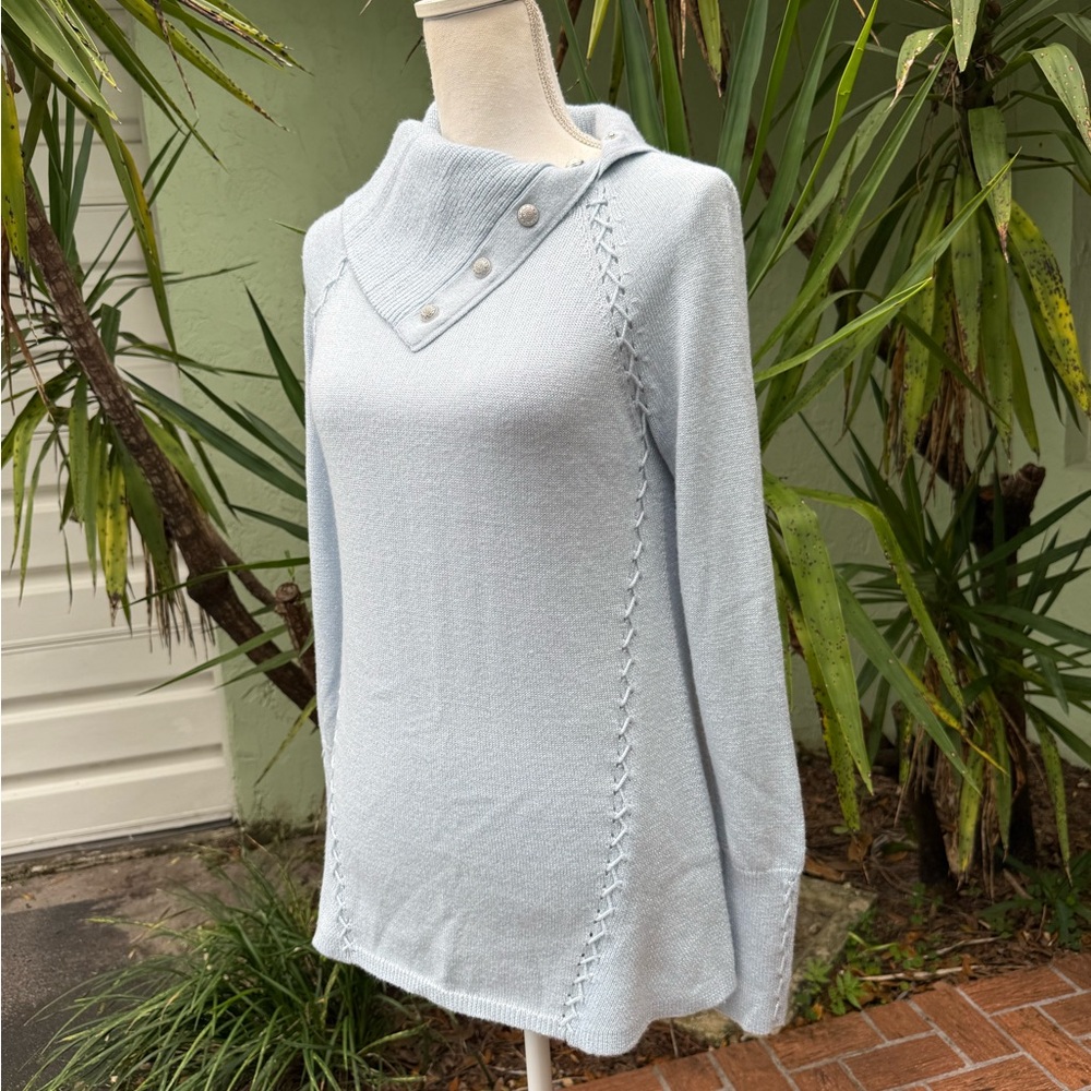 Blue Gray Silver Sweater